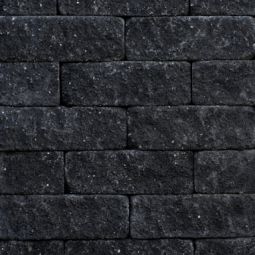 Rockstone Wall Tumbled 32x11x13 cm Black