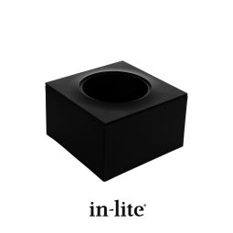 in-lite - Box 1 Black 100x100 mm (tbv geïntegreerde Luna en Big Flux-serie Ø60)