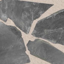 Ultra black flagstone geschuurd dikte 2,5-4 cm